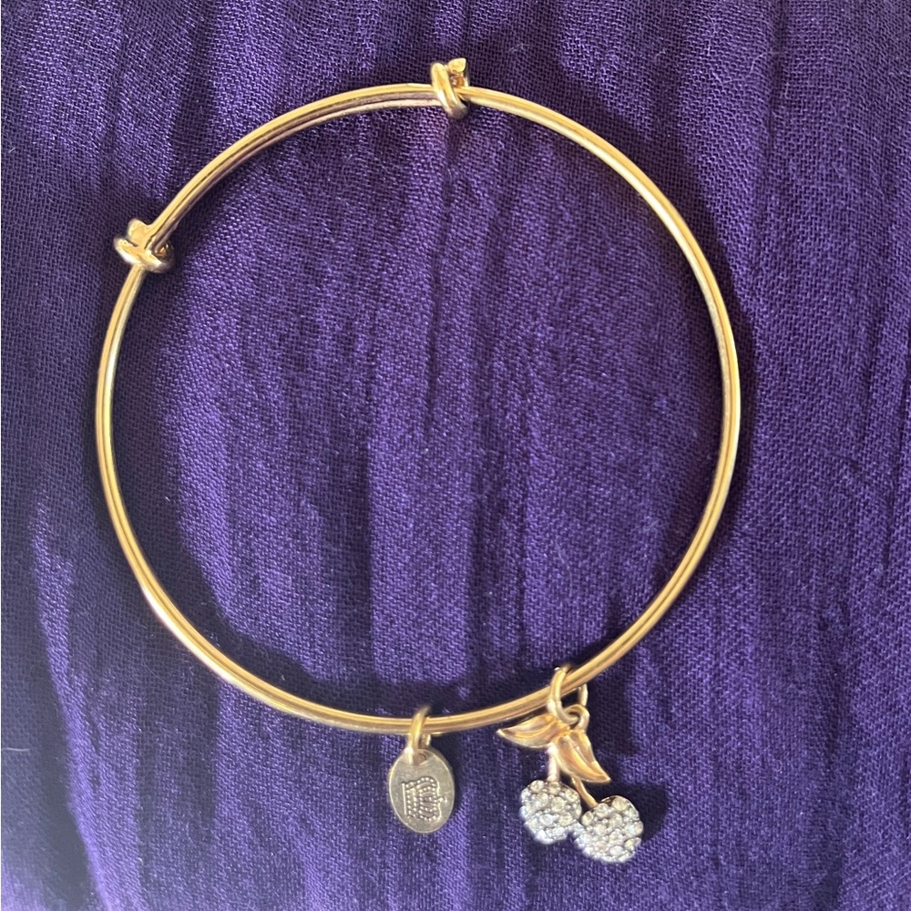 Juicy Couture Gold-Tone Bracelet with Pave Crystal Berry Charms